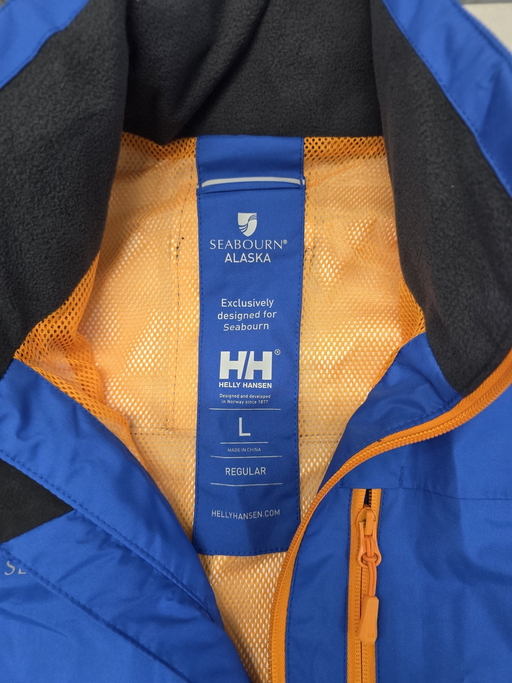 Large Blue Helly Tech Protection Seabourn Alaska Hooded - Picture 3 of 9
